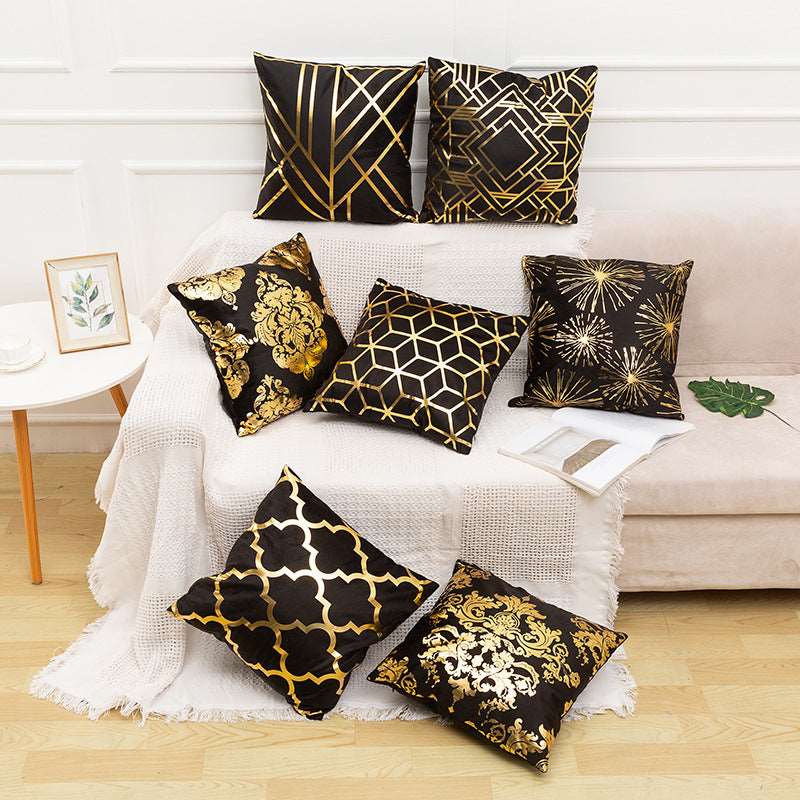 Bronzing Pillow Cover Classical Sofa