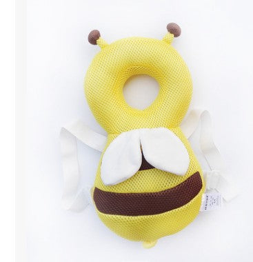 Baby's-Large-Yellow-Velvet-Bee-Head-Protection-Pillow