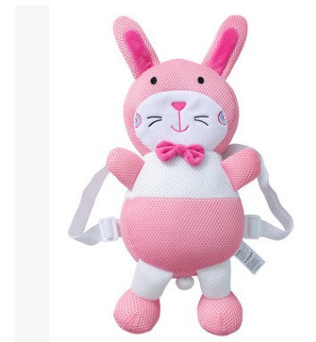 Baby's Pink-Rabbit-Head-Protection-Pillow