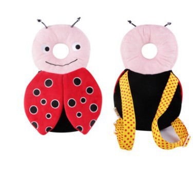 Front-&-Back-of-Baby's-Ladybug-Head-Protection-Pillow