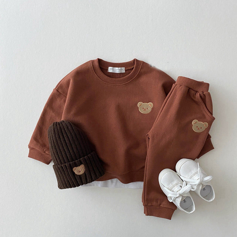 Girls Baby Bear Sweater Sports Outfit