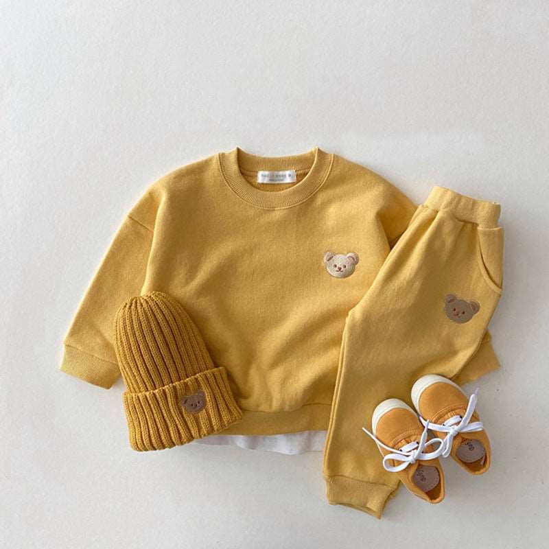 Girls Baby Bear Sweater Sports Outfit