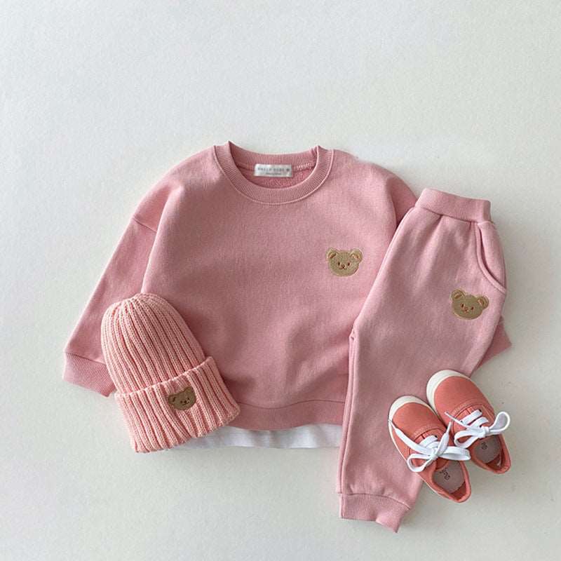 Girls Baby Bear Sweater Sports Outfit