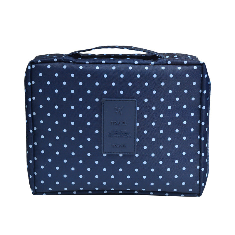 Navy-Blue-Dot-Cosmetic-Bag