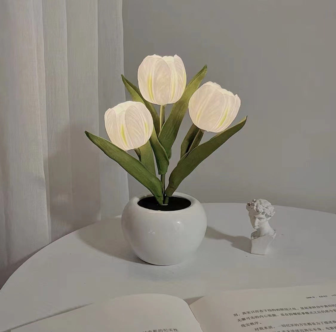 LED-white-tulip-night-light-bouquet-imitation-lamp