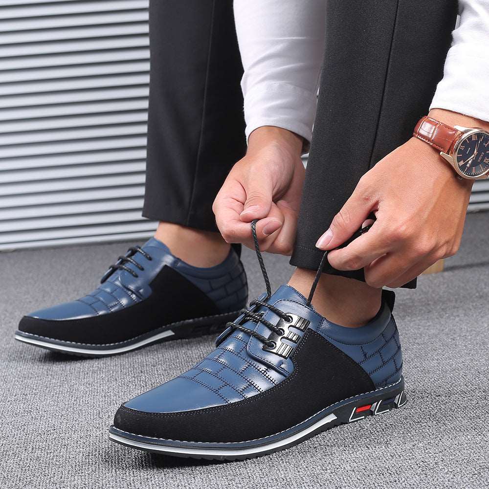 Men Casual lace up leather shoes