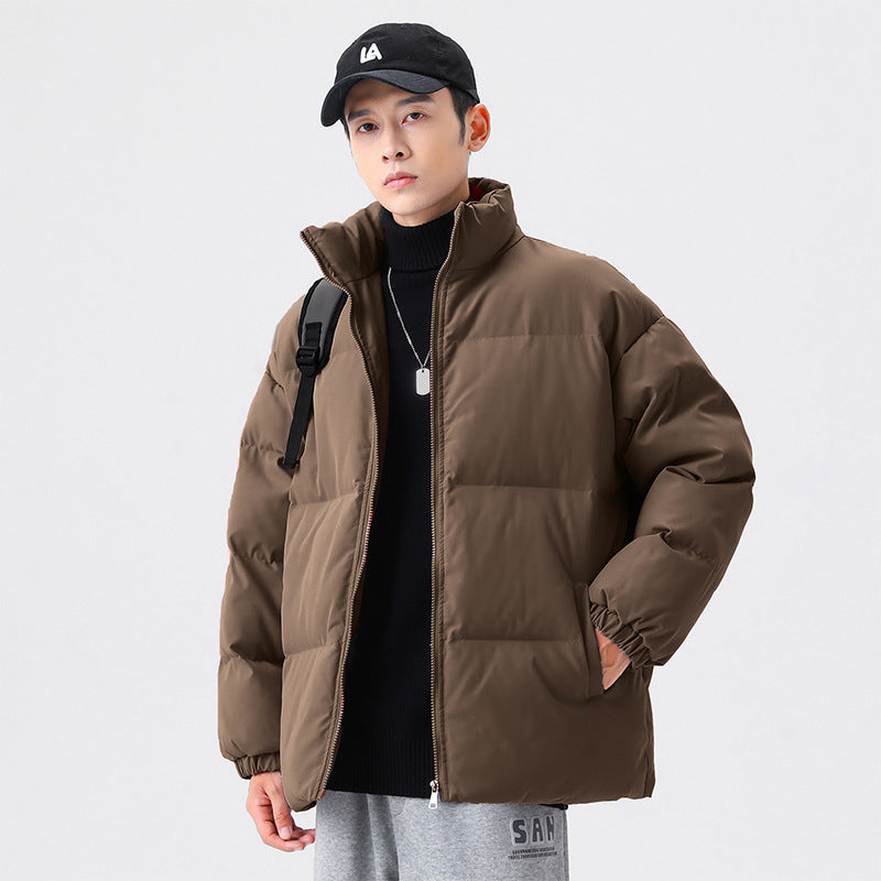 Men 's thickened cotton trendy stand collar bread coat