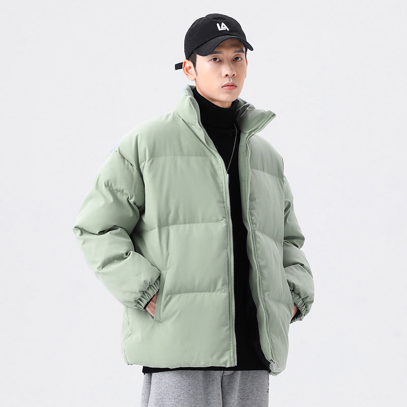 Men-s-Green-Collar-Bread-Coat