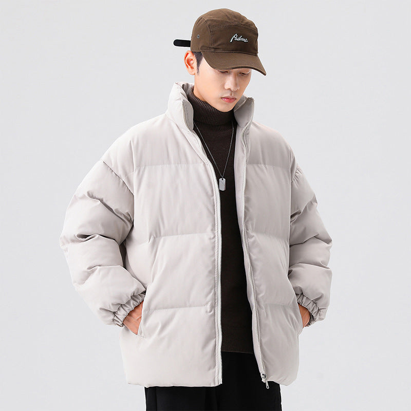 Men 's thickened cotton trendy stand collar bread coat