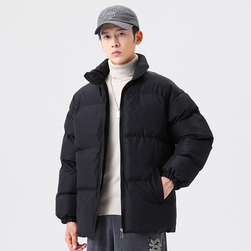 Men 's thickened cotton trendy stand collar bread coat