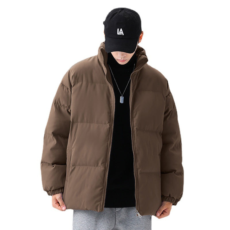 Men 's thickened cotton trendy stand collar bread coat