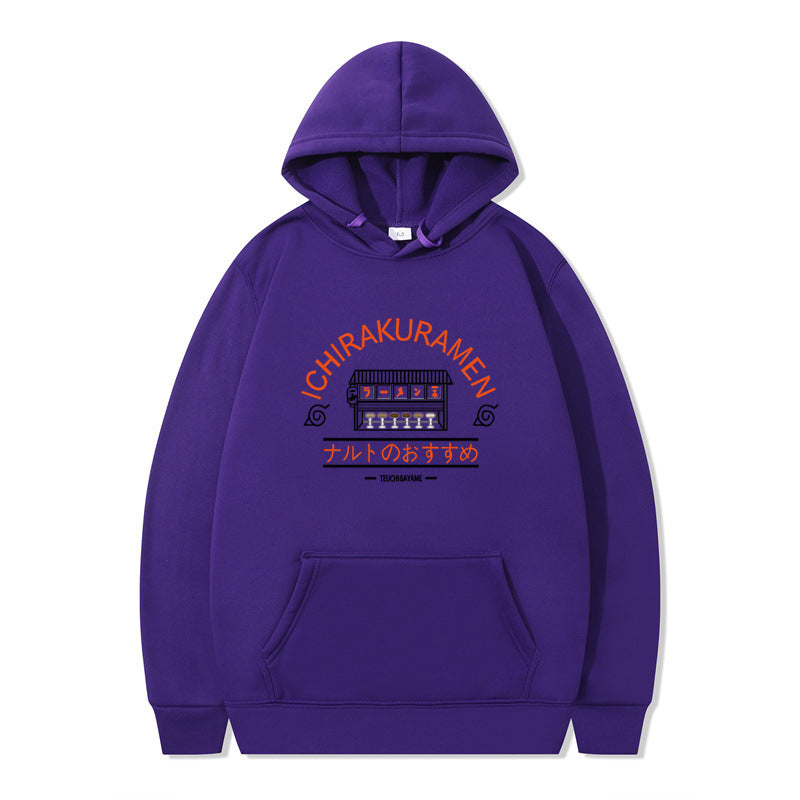 Naruto-themed-ramen-shop-purple-hooded-sweatshirt