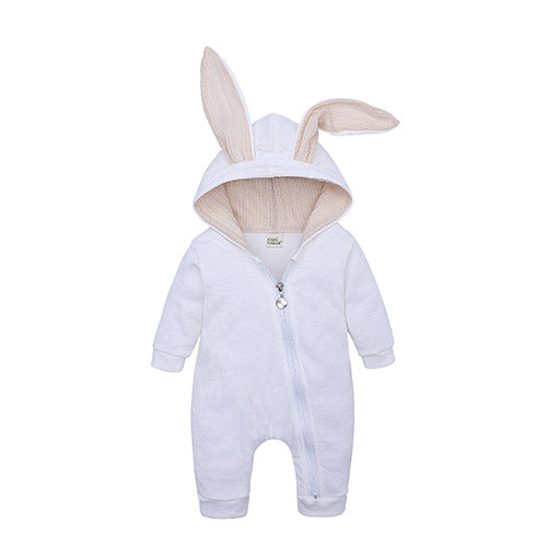 Newborn Baby Clothes Zipper Hooded Jumpsuits Baby Wears Infant Clothing Shoppressgo