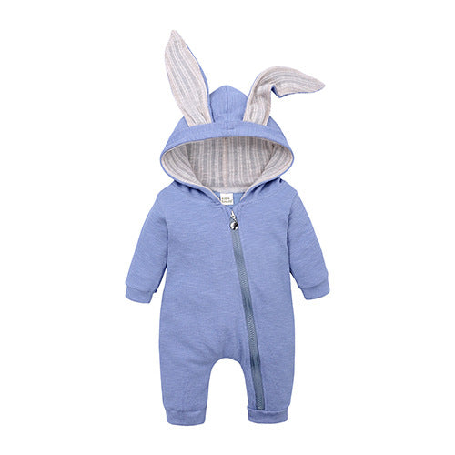 Newborn Baby Clothes Zipper Hooded Jumpsuits Baby Wears Infant Clothing Shoppressgo