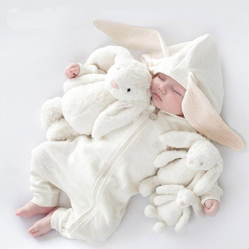 Newborn Baby Clothes Zipper Hooded Jumpsuits Baby Wears Infant Clothing Shoppressgo