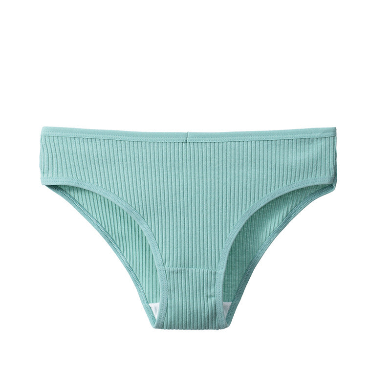 Women's summer breathable skin-friendly cotton pure color underwear