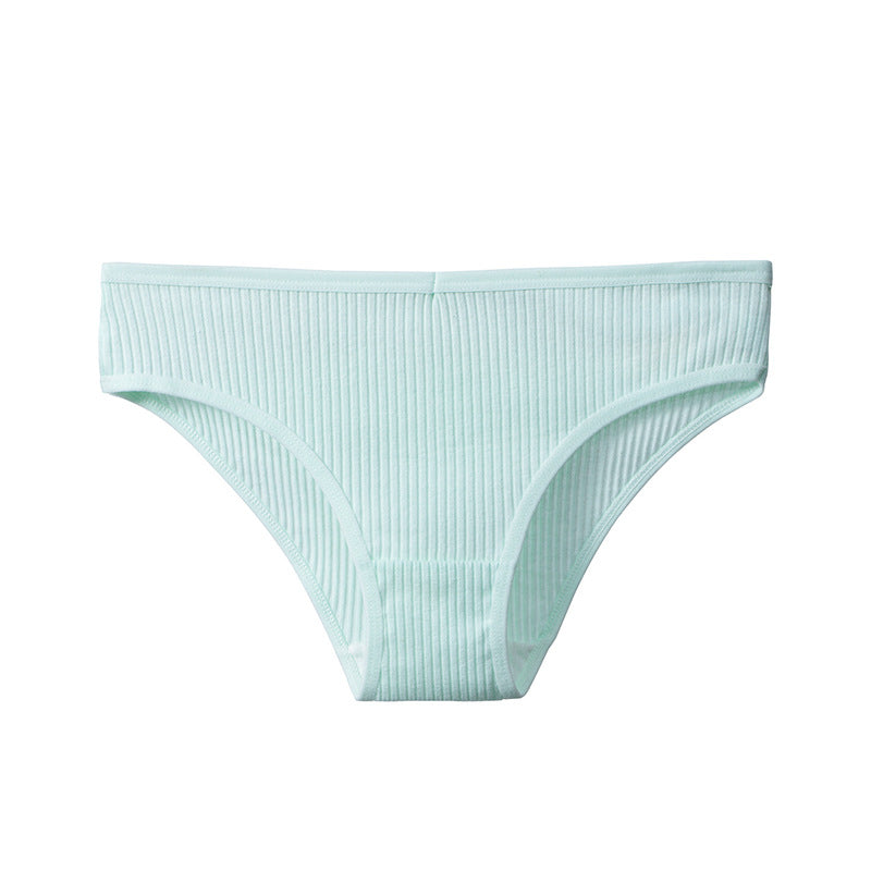 Women's summer breathable skin-friendly cotton pure color underwear