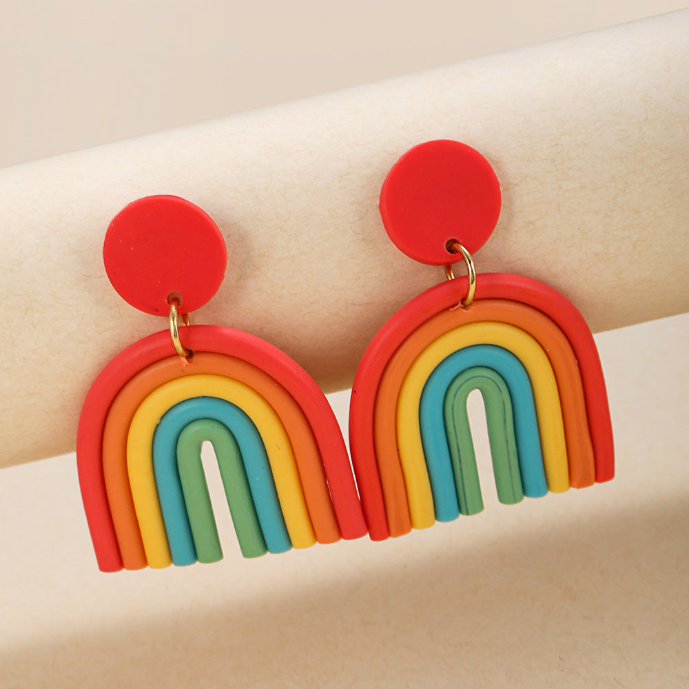 Bohemian rainbow earrings