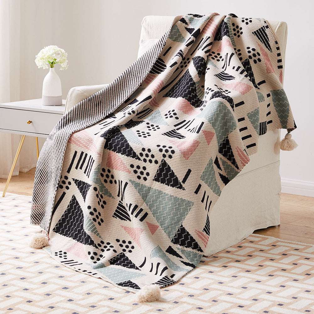 Meizuo Wool mixed with Bohemian Blanket Sofa Blanket