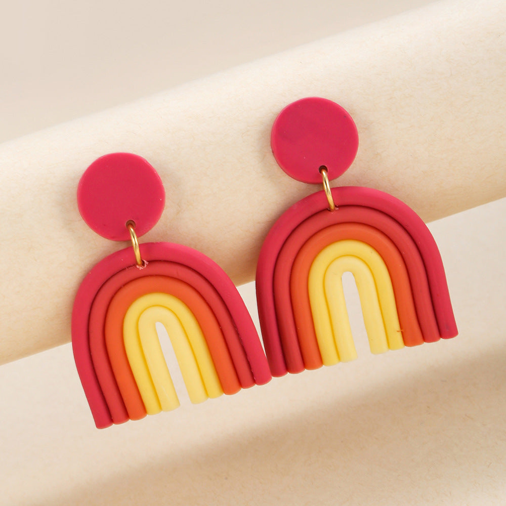 Bohemian rainbow earrings