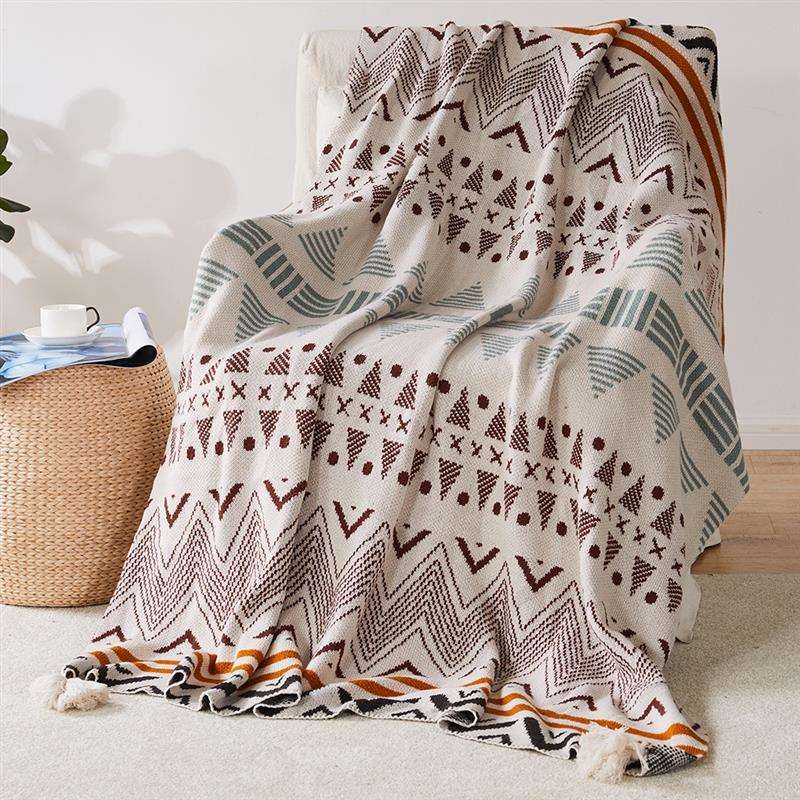 Meizuo Wool mixed with Bohemian Blanket Sofa Blanket