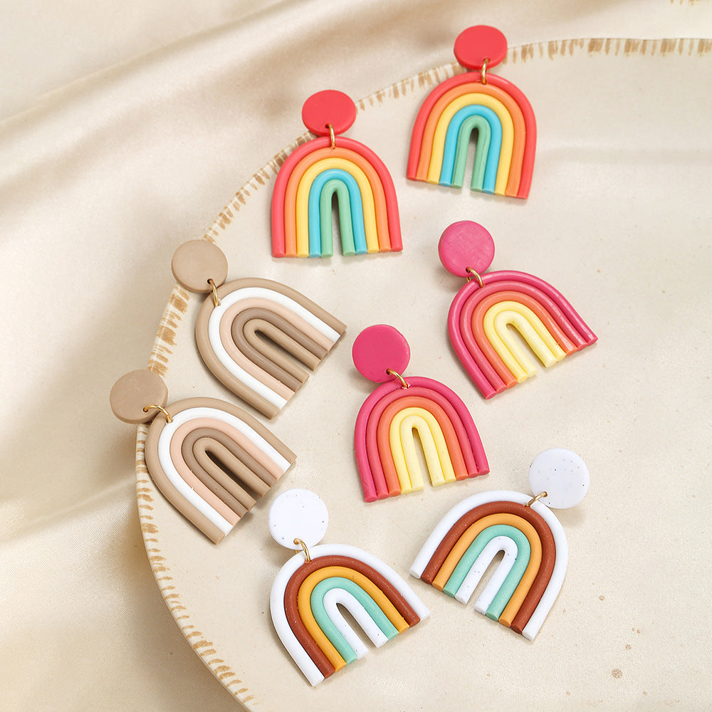 Bohemian rainbow earrings