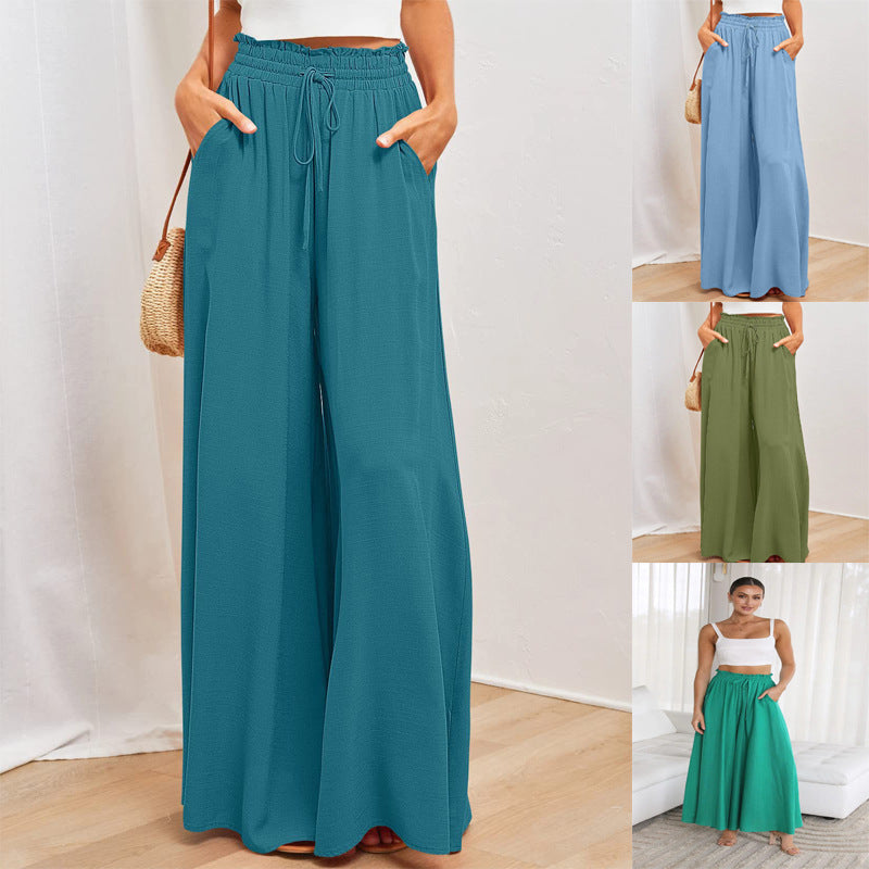 Womens Casual Wide Leg Palazzo Pants