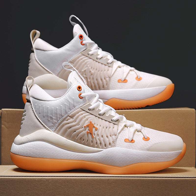 High Top Men's Basketball Shoes with Shock Absorption and Non-Slip Outdoor Training Shoes