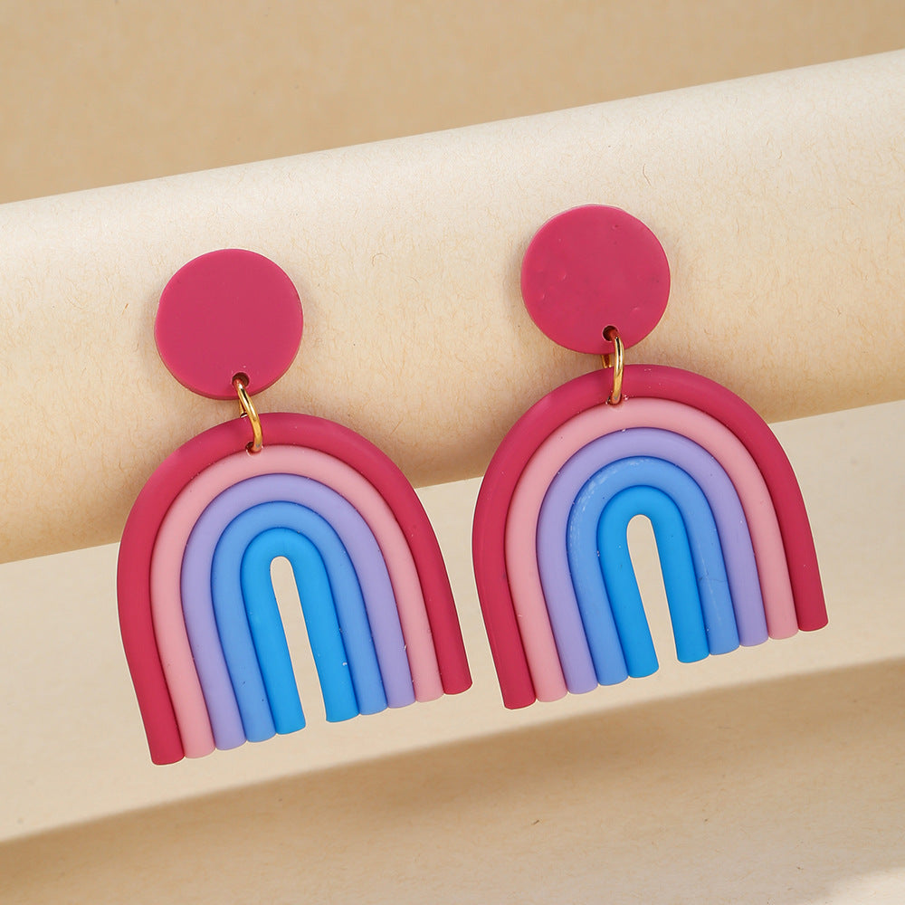 Bohemian rainbow earrings