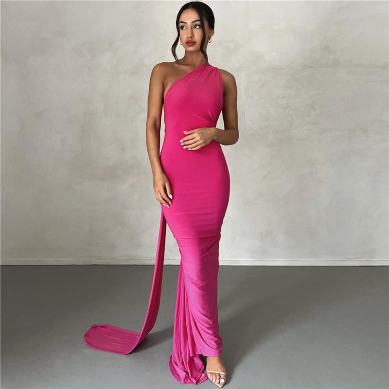 Shoulder Backless Maxi Dress Women Gown Summer Back Strap Sleeveless