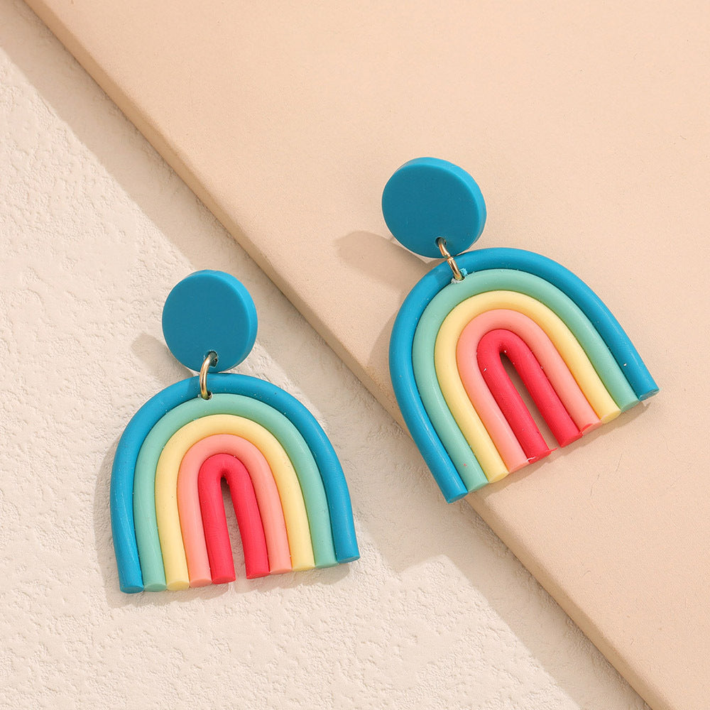 Bohemian rainbow earrings