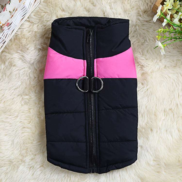 Pet dog Cotton Vest Colours Jacket Winter Warm Pet Clothes