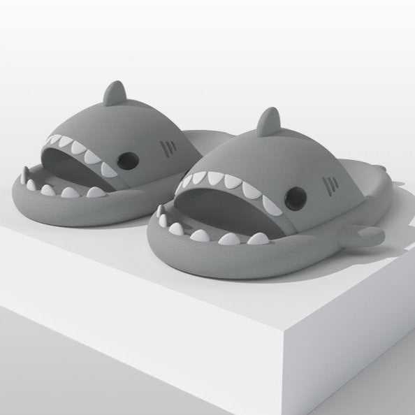 Gray-Shark-Slippers