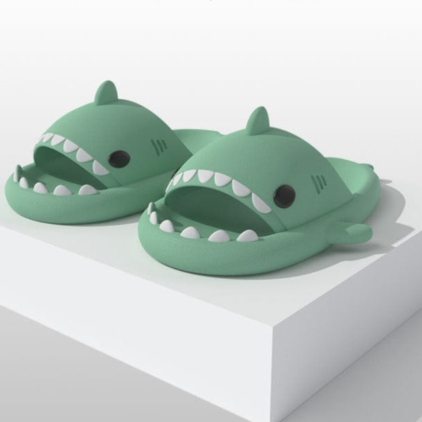 Matcha-Shark-Slippers