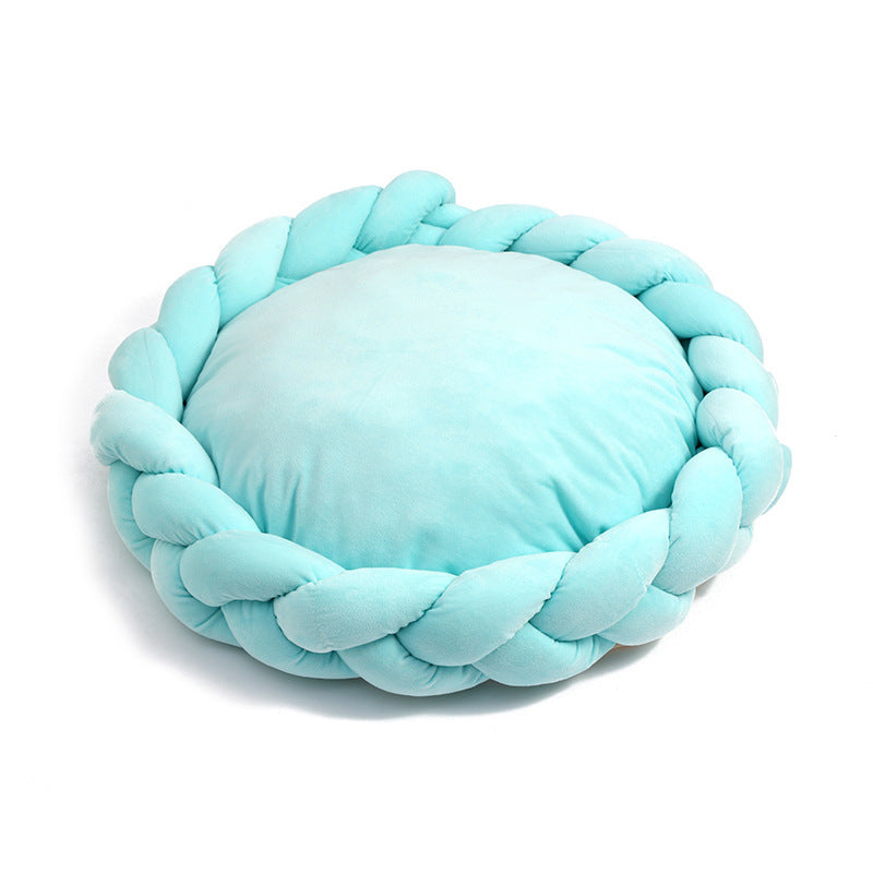 Pink-blue-super-coarse-velvet-woven-pet-nest