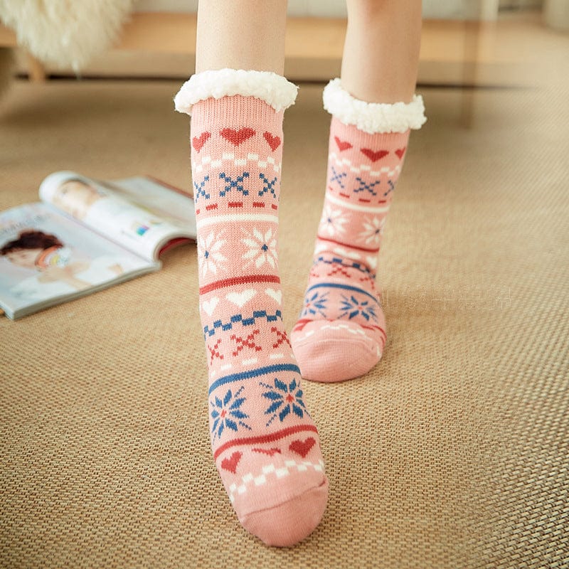 Women Girls Autumn Winter Velvet Home Floor Socks Shoppressgo