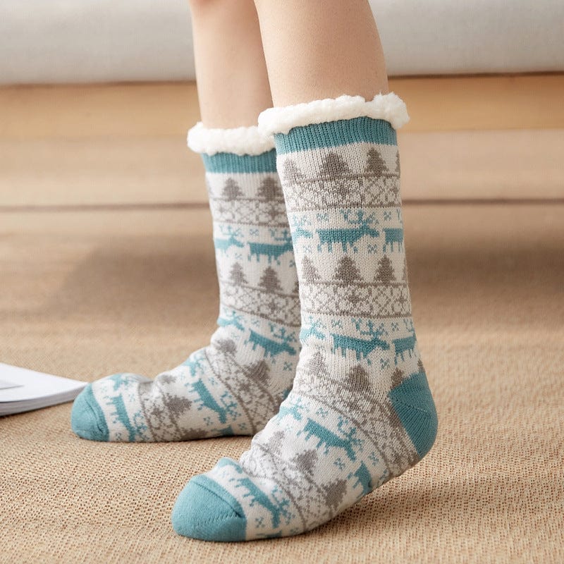 Women Girls Autumn Winter Velvet Home Floor Socks Shoppressgo