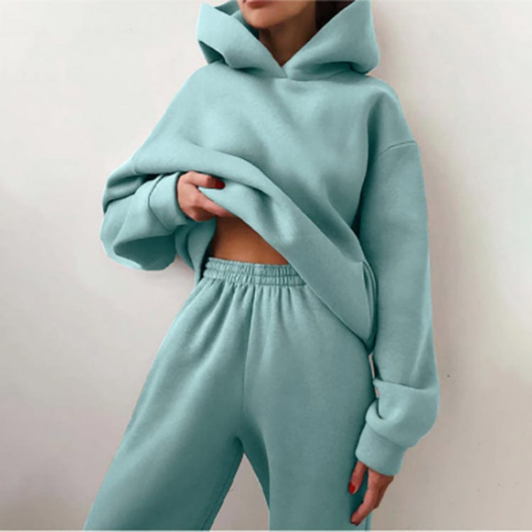 clothing solid color hooded sweater street fashion casual suit