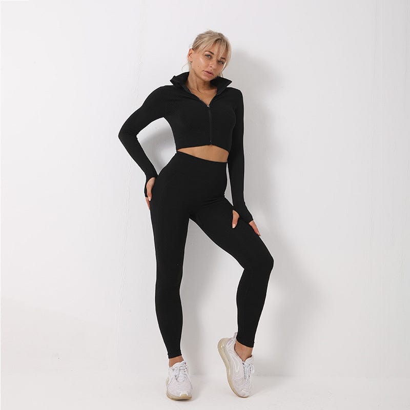 Women yoga set gym clothing Female Sport fitness suit Running Clothes yoga top+ Leggings women Seamless gym yoga bra suits