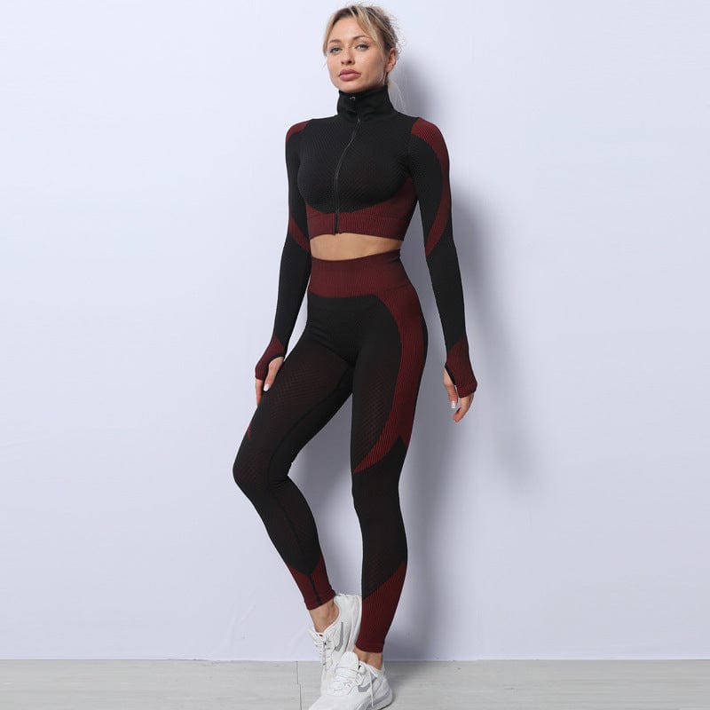 Women yoga set gym clothing Female Sport fitness suit Running Clothes yoga top+ Leggings women Seamless gym yoga bra suits